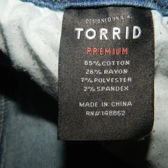 Torrid Premium Distressed Stretch Jegging Denim Jeans 16R (U-3) - Picture 6 of 7